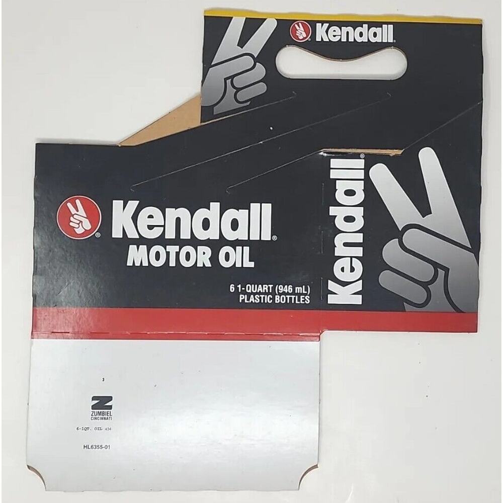 Vintage Kendall Motor Oil 6 Pack Bottle Carton Carrier New U130